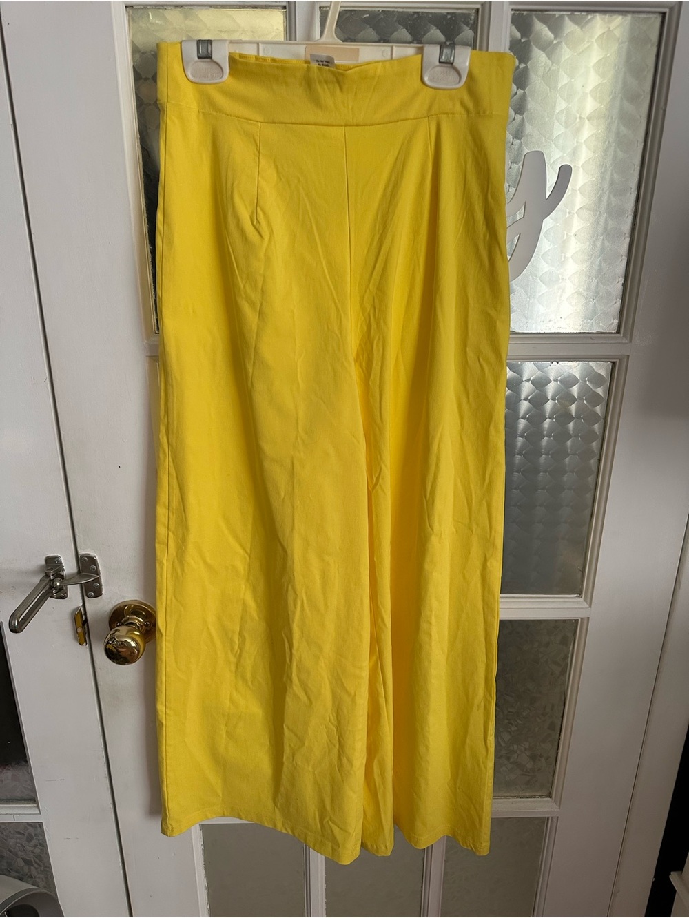 Weissman Bright Yellow High-Waist Wide Leg Pants